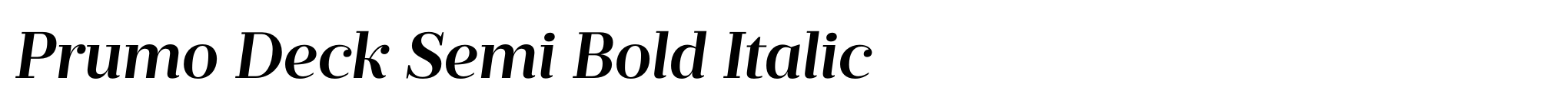 Prumo Deck Semi Bold Italic image